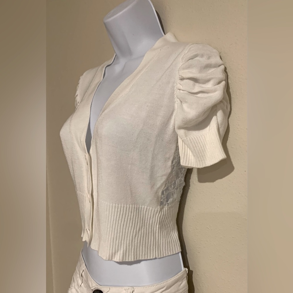 Crop Lace Back Sweater